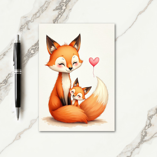 Loving Fox Family Day Card