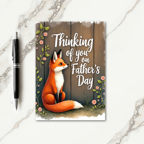 Loving Fox Fathers Day Art Card