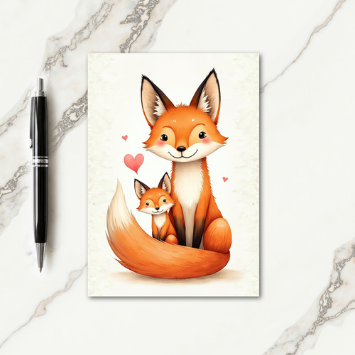 Loving Fox Mothers Day Card