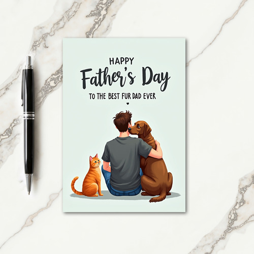 Loving Fur Dad Fathers Day Card