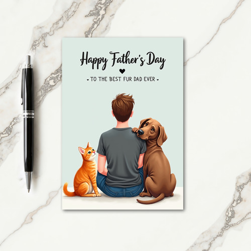 Loving Fur Dads Day Card