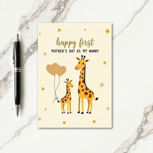 Loving Giraffe Mothers Day Card
