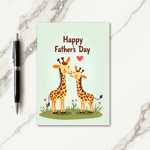 Loving Giraffes Fathers Day Card