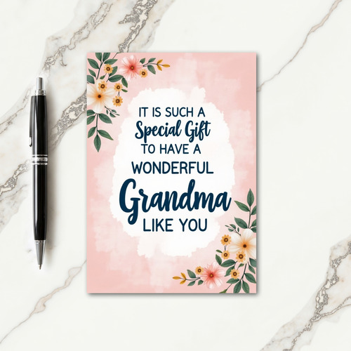 Loving Grandma Floral Art Card