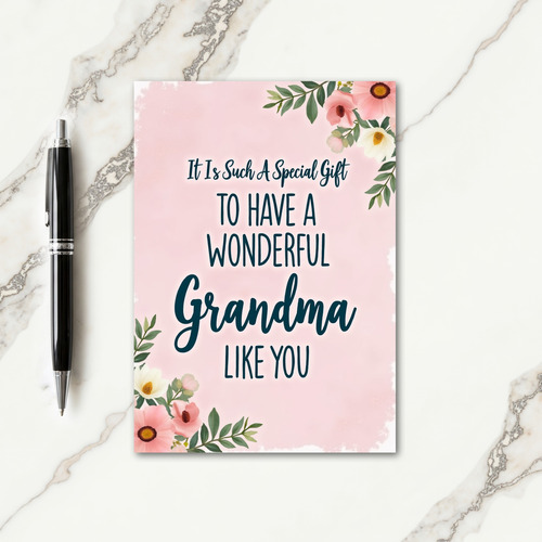 Loving Grandma Message Art Card
