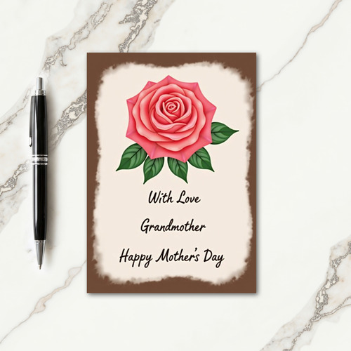 Loving Grandmothers Rose Card