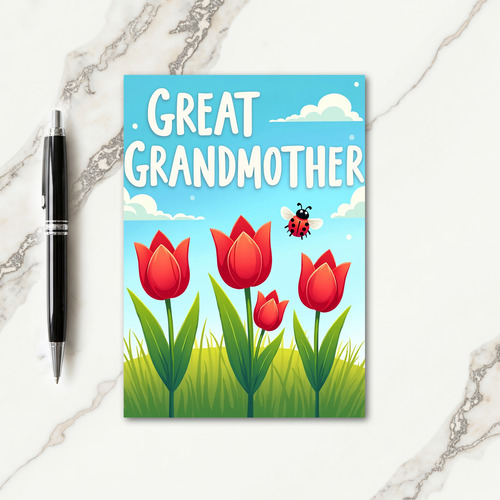 Loving Great Grandmother Floral Card