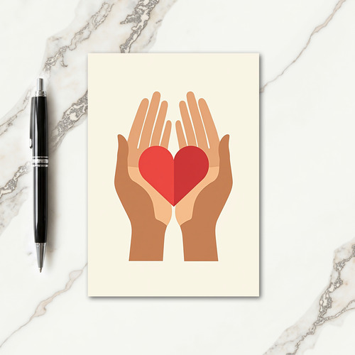 Loving Hands Hearts Day Card