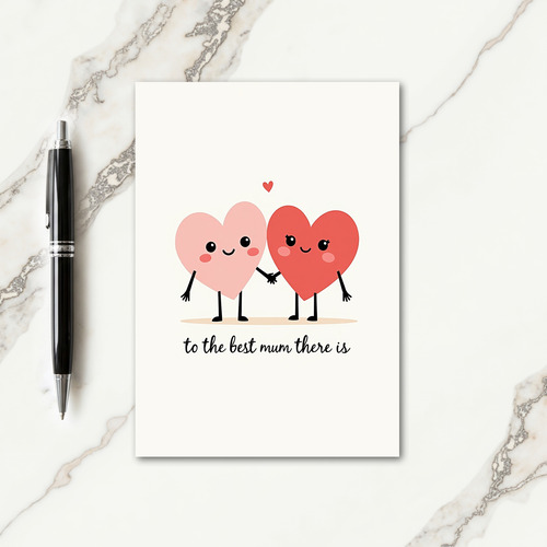 Loving Hearts Best Mum Card