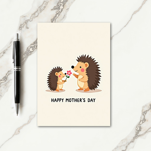 Loving Hedgehogs Mothers Day Card