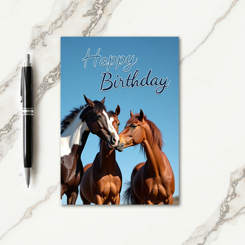Loving Horse Friendship Card
