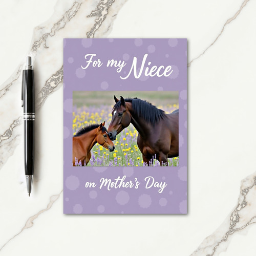 Loving Horse Mothers Day Card