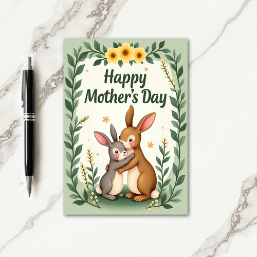 Loving Lagomorphs Mothers Day Card