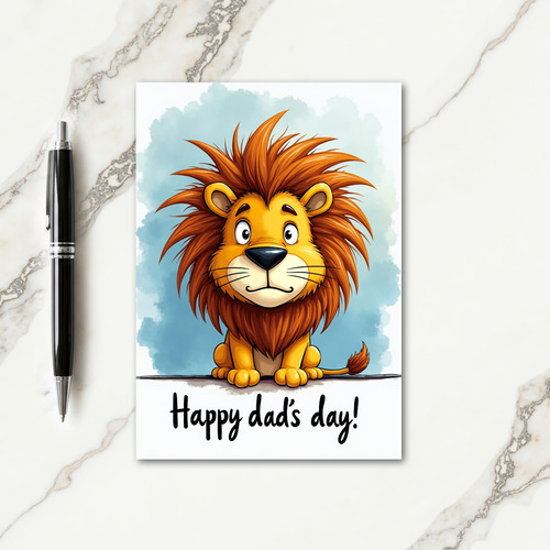 Loving Lion Fathers Day Card