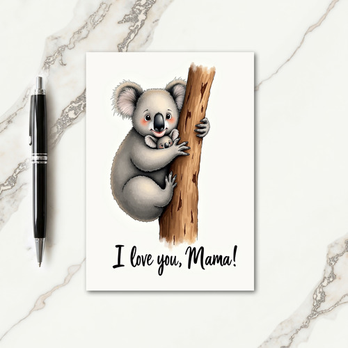 Loving Mama Watercolor Style Card