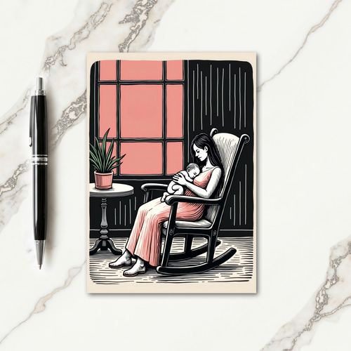 Loving Mother Baby Art Card