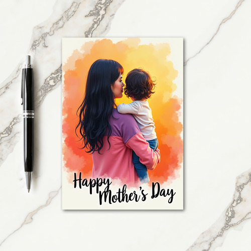 Loving Mother Child Art Card