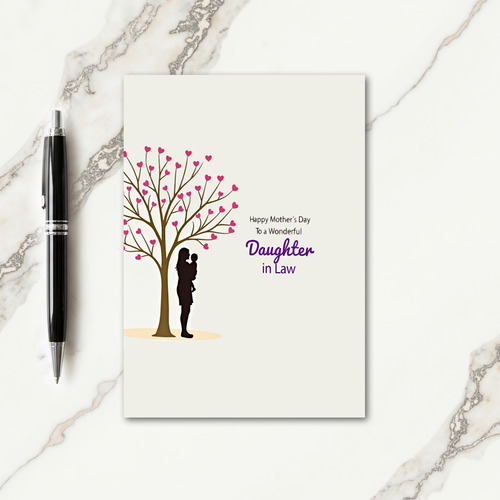 Loving Mother Child Silhouette Card