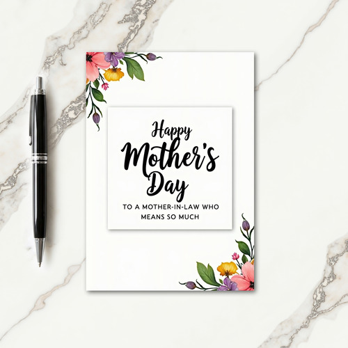 Loving Mother In Law Design Card