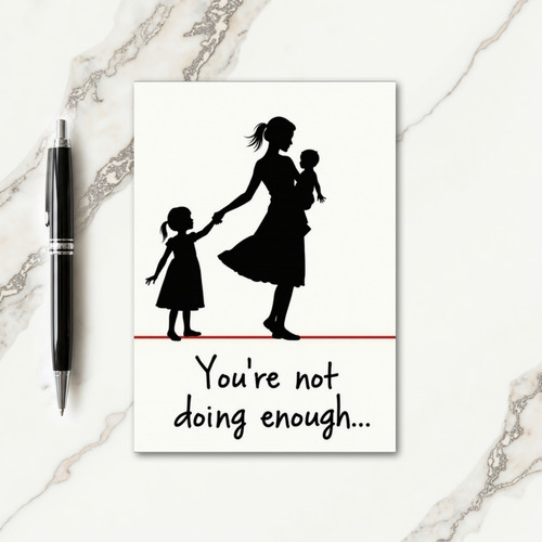 Loving Motherhood Outline Image Card
