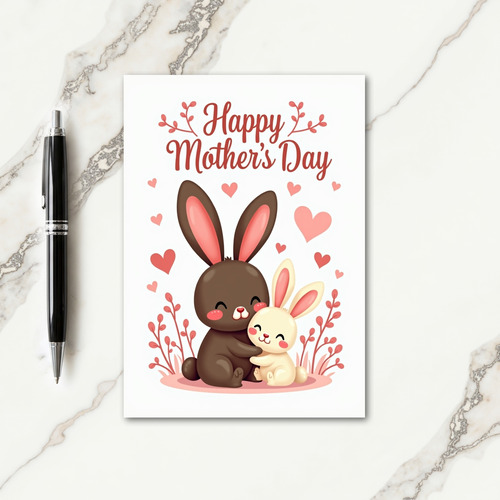 Loving Mothers Day Bunny Card
