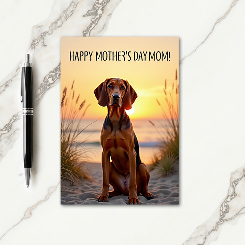Loving Mothers Day Dog Beach Card