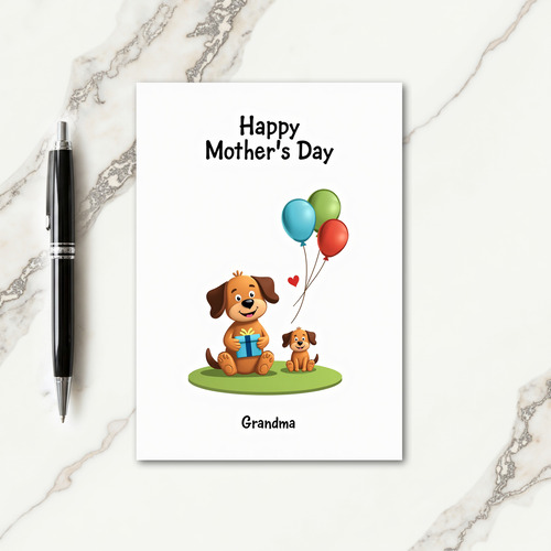 Loving Mothers Day Dog Card