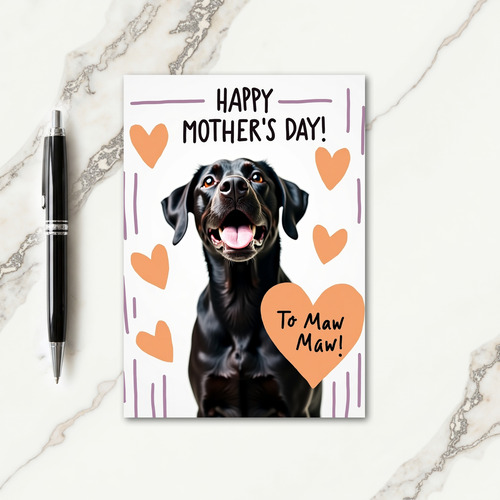 Loving Mothers Day Dog Portrait Card