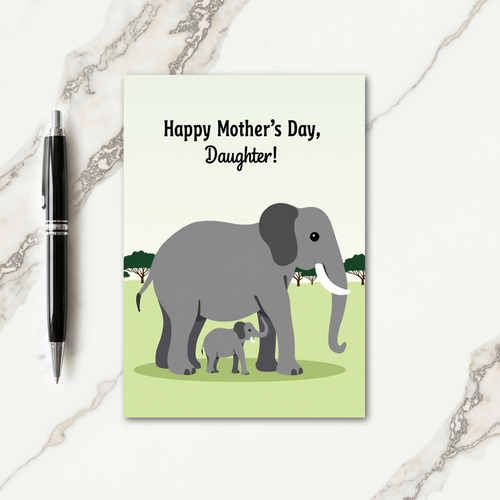 Loving Mothers Day Elephant Card
