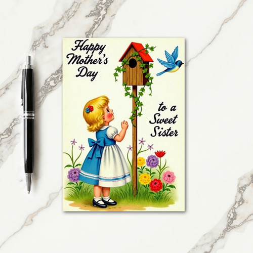 Loving Mothers Day Girl Art Card