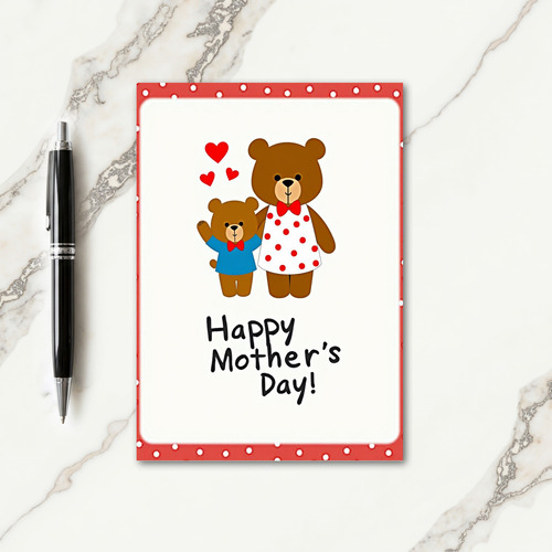 Loving Mothers Day Illustration Card