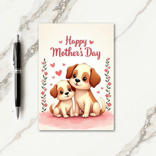 Loving Mothers Day Puppy Card