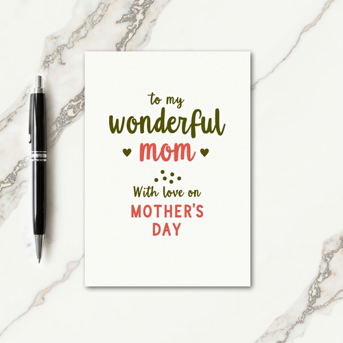 Loving Mothers Day Script Card