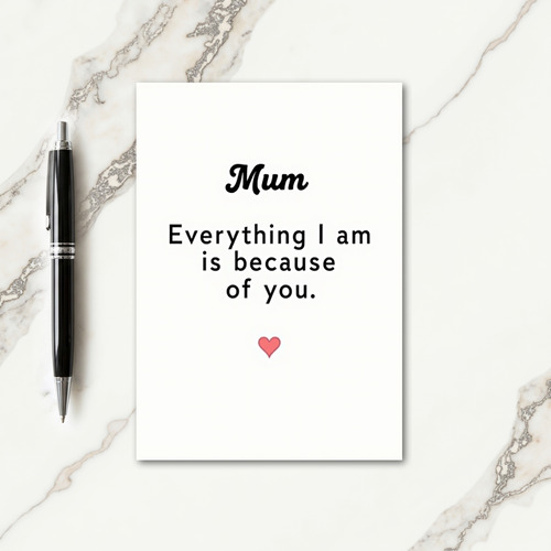 Loving Mum Gratitude Card