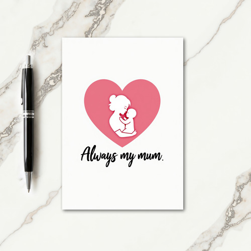 Loving Mum Silhouette Art Card