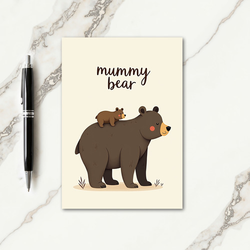 Loving Mummy Bear Art Card