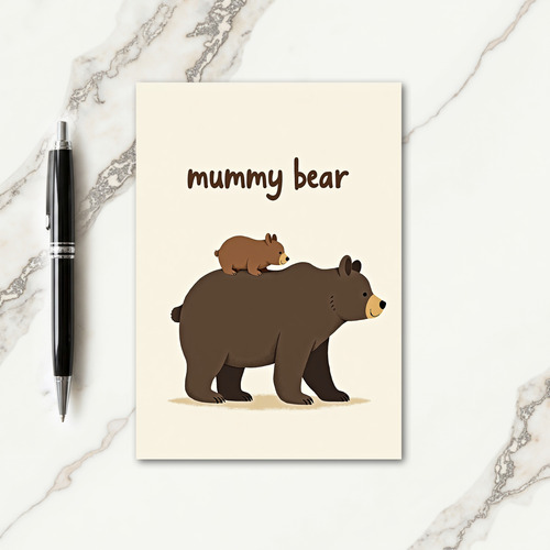 Loving Mummy Bear Scene Card