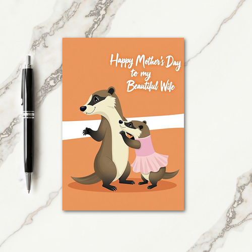 Loving Mustelids Mothers Day Card