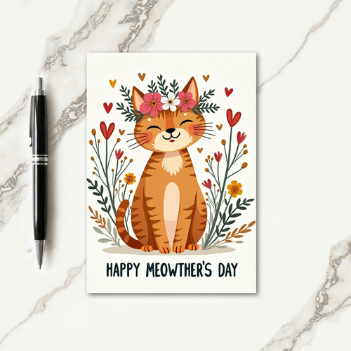 Loving Orange Cat Card