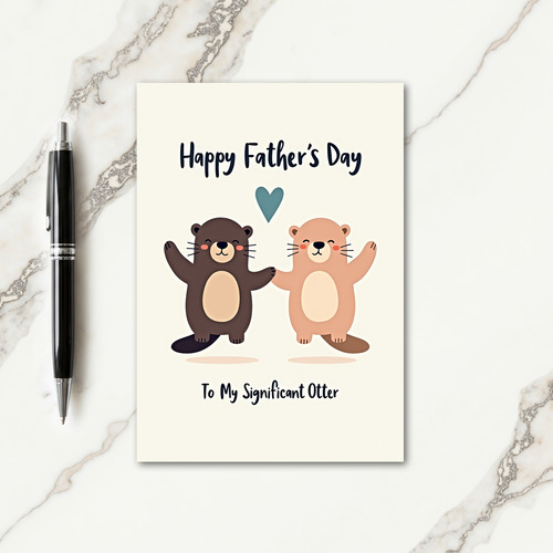 Loving Otters Fathers Day Card