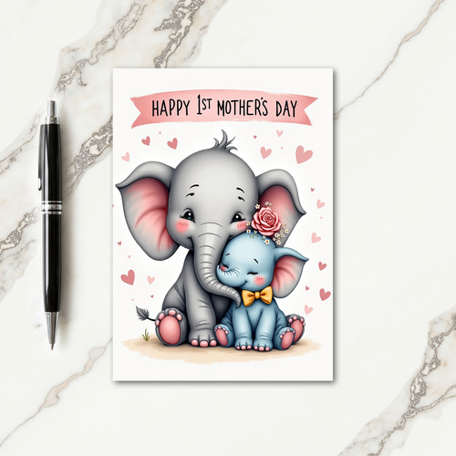 Loving Pachyderm Mothers Day Card