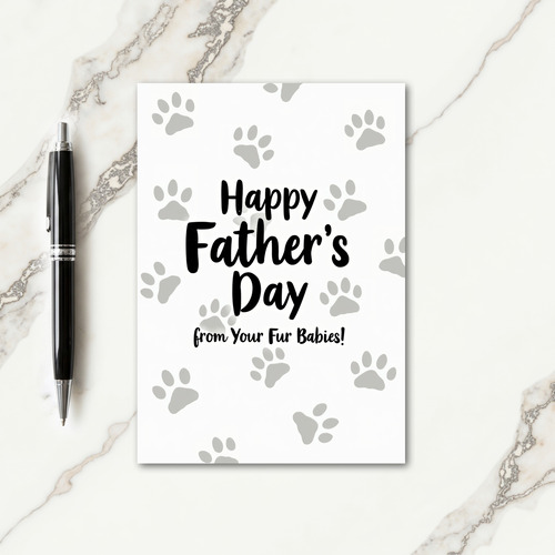 Loving Paws Fathers Day Card
