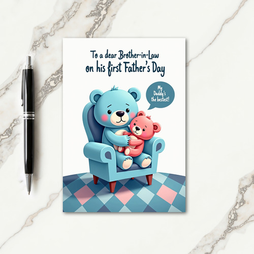 Loving Plush Fathers Day Card