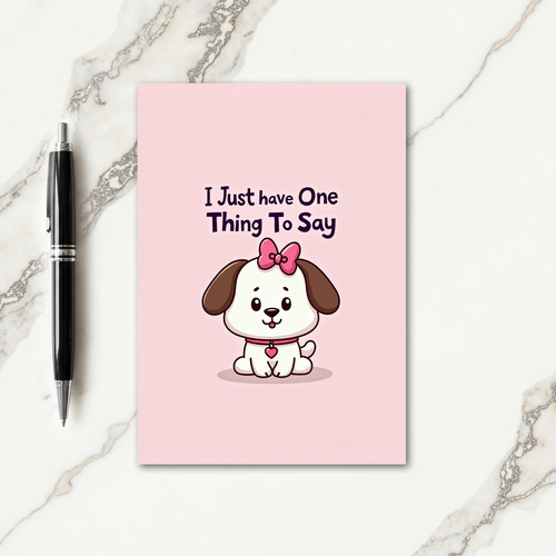 Loving Pup Mothers Day Message Card