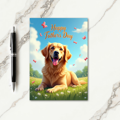 Loving Retriever Fathers Card