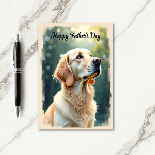 Loving Retriever Fathers Day Card