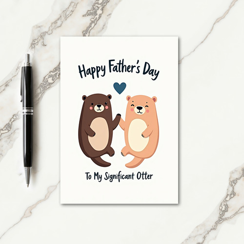 Loving River Folk Fathers Day Card
