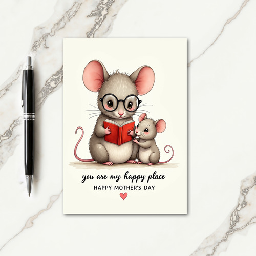 Loving Rodent Family Art Card