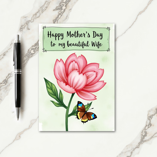 Loving Script Mothers Day Card