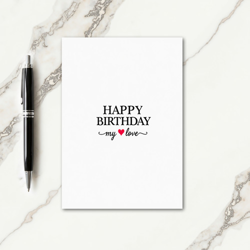 Loving Script Typography Birthday Card